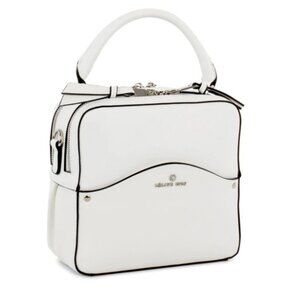 Celine Dion Motif Top Handle Snake Embossed PU Bag